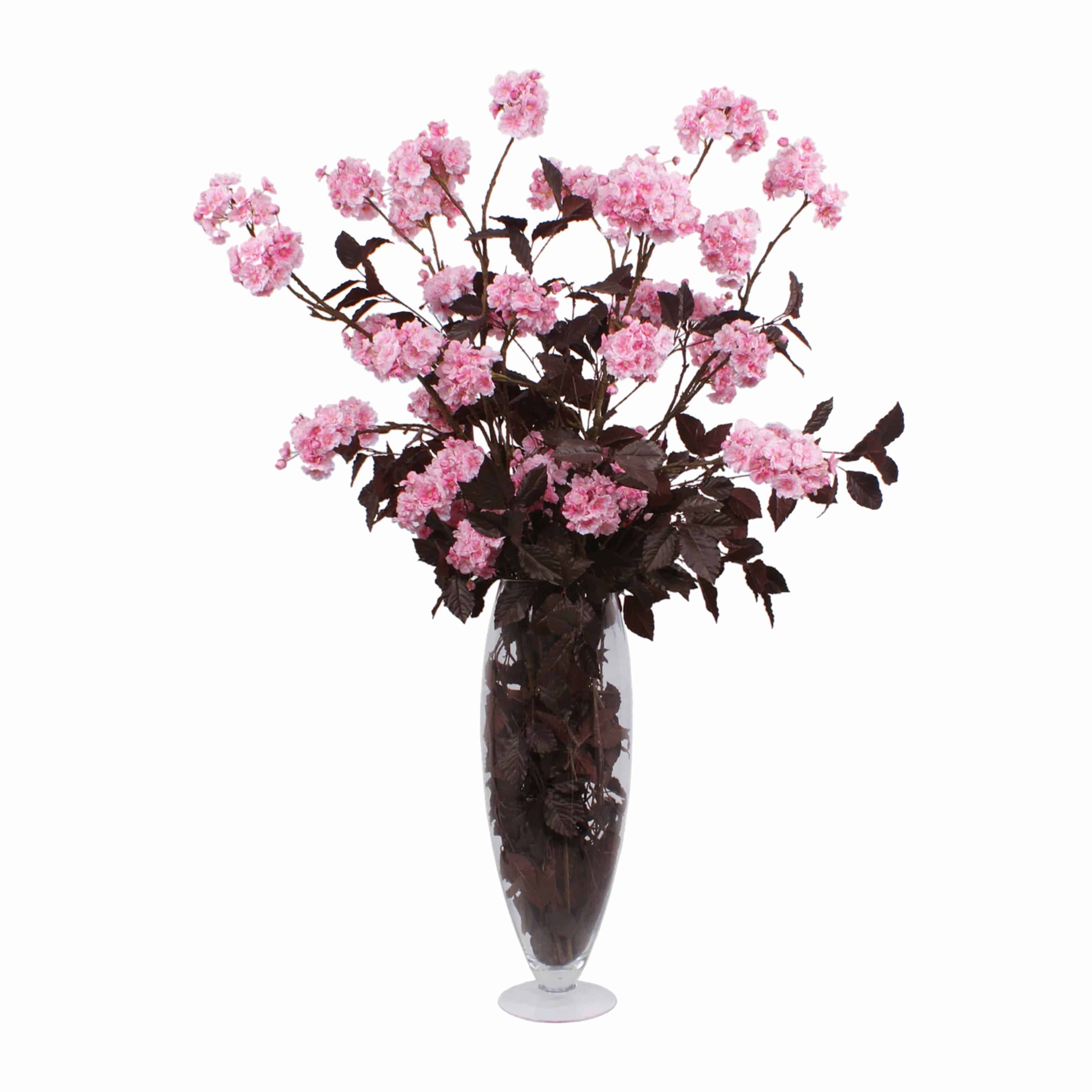 Cherry Blossom Chocolate Beech Faux Flower Arrangement Gl Cherry Blossom Chocolate Beech Faux Flower Arrangement Gl Oval Vase S Fla00037 Product