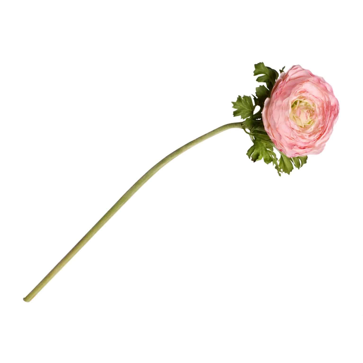 Buy full bloomed artificial ranunculus is wonderfully designed to show this flower at its finest. Natural pink colour is superbly lifelike authentic centre.