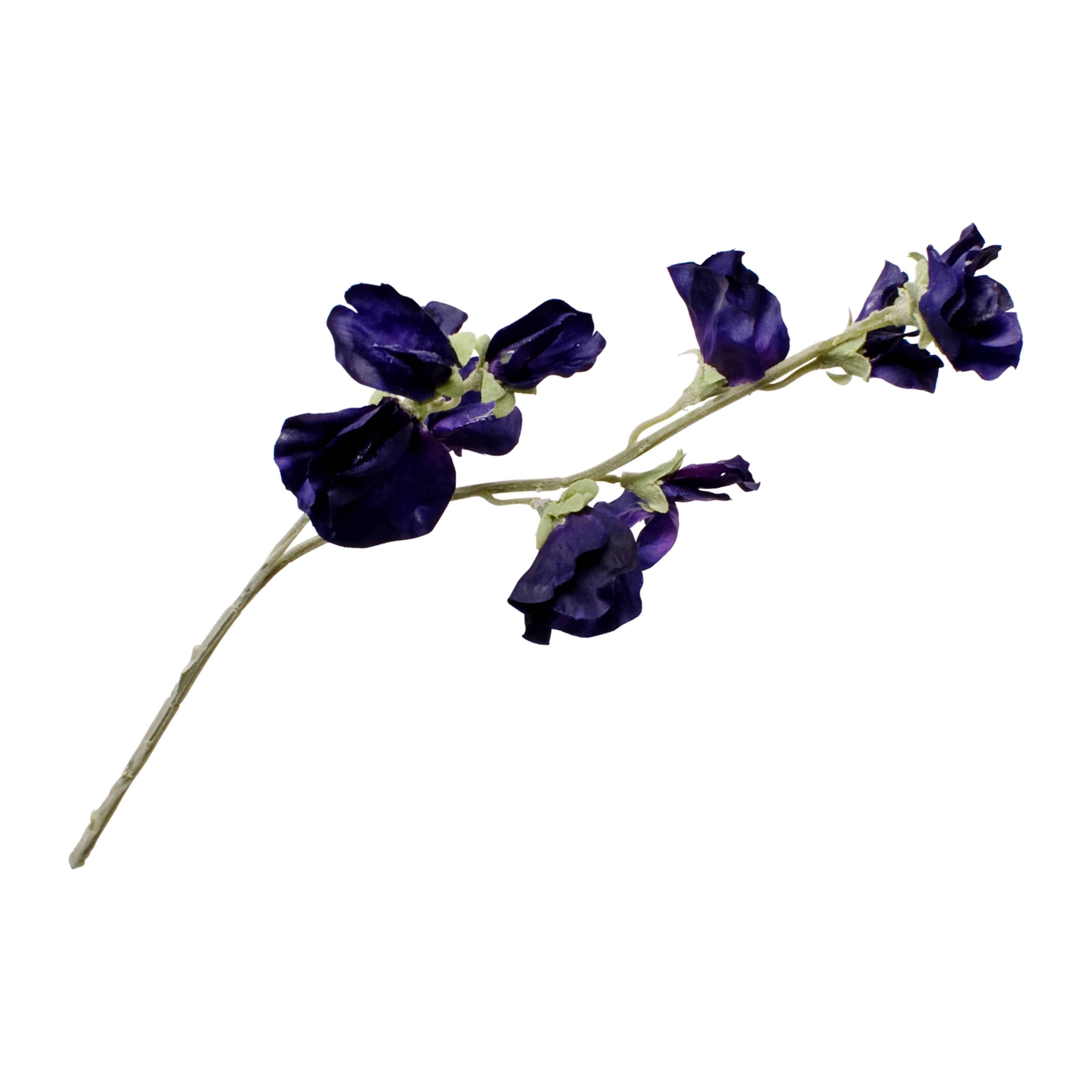 Silk Sweet Pea Flower Stem Dark Purple SFST00007 Product