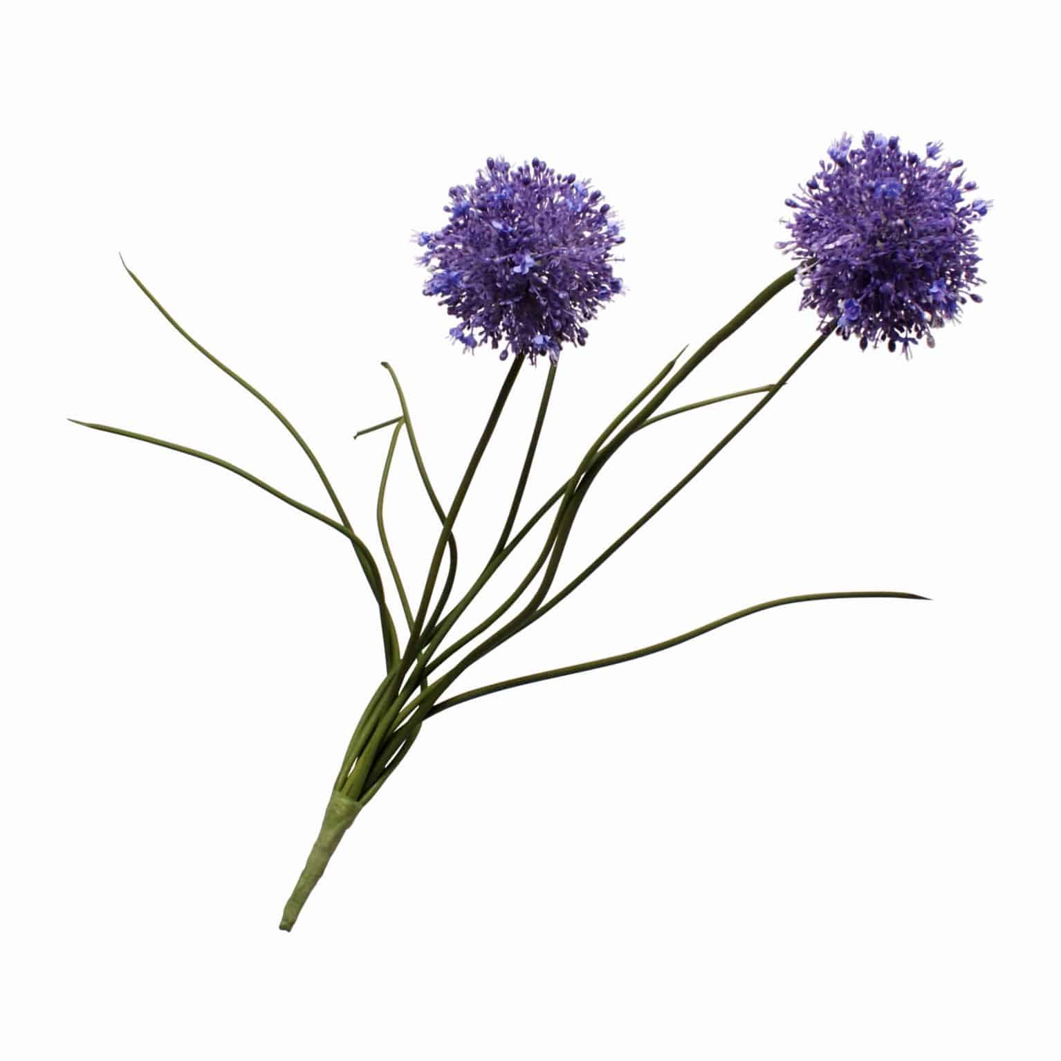 Buy our allium faux flower has detailed heads of tiny purple leaves shooting from the centre to create tones of light and dark purple. Can be used as foliage.