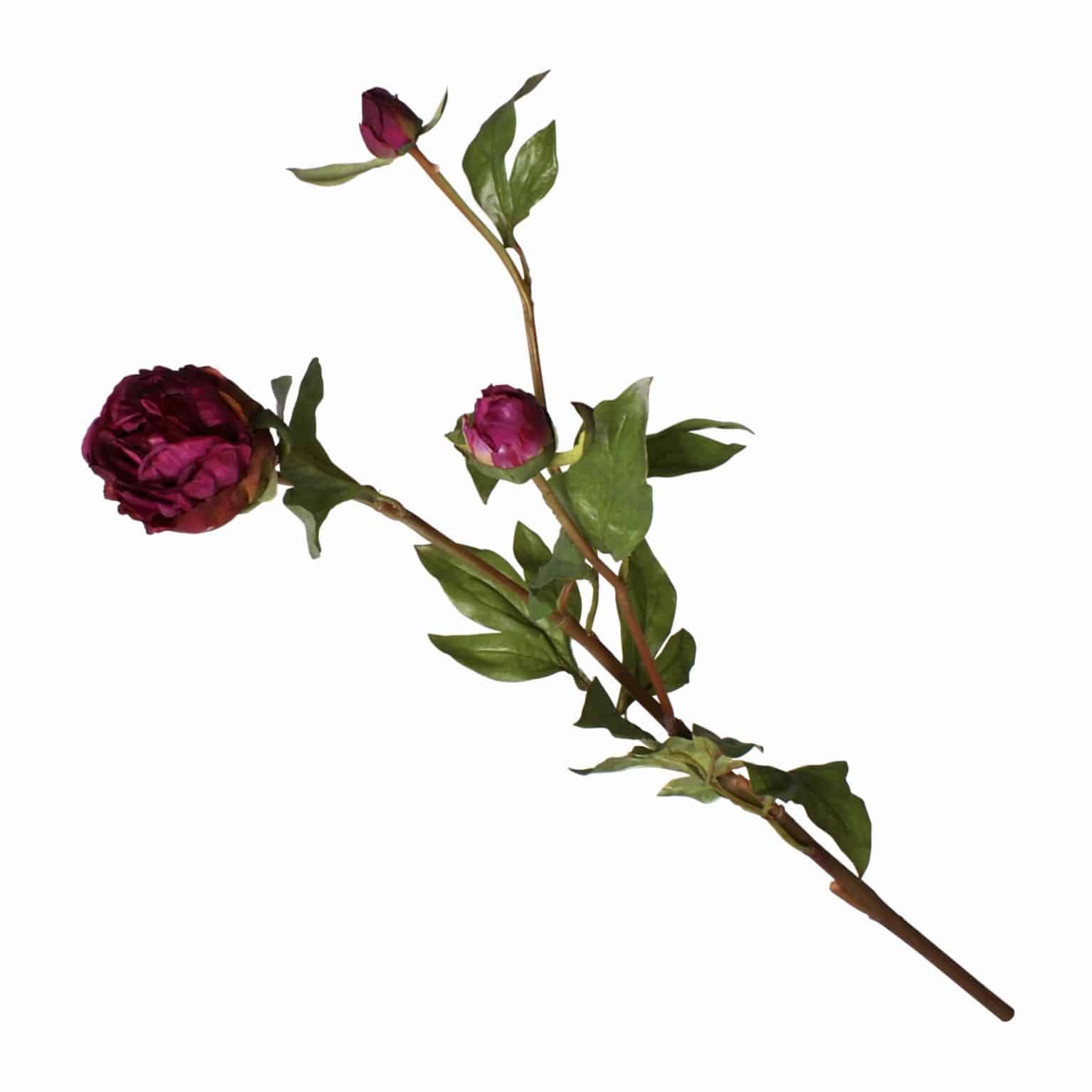 Buy one of the best silk flowers available. Our faux peony flower with bud